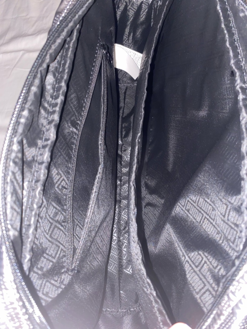 Puma Metallic Quilted Silver Travel Tote with Removable Strap - Picture 4 of 6